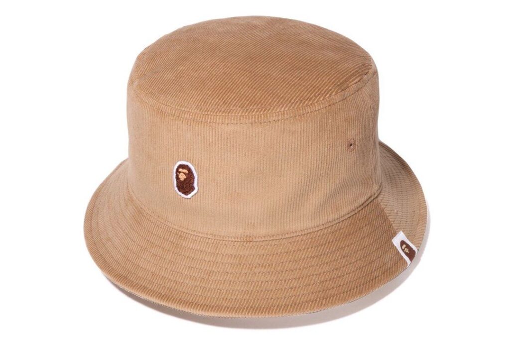 BAPE Ape Head Corduroy Bucket Hat Beige