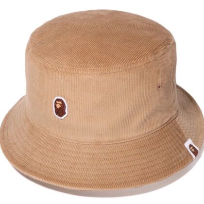 BAPE Ape Head Corduroy Bucket Hat Beige