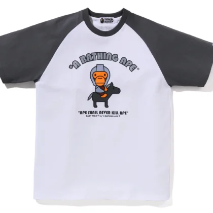 BAPE Baby Milo Raglan Sleeve Tee Gray