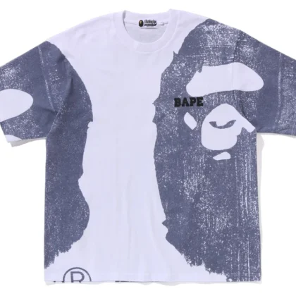 BAPE Water Print Ape Head Relaxed Fit Tee White