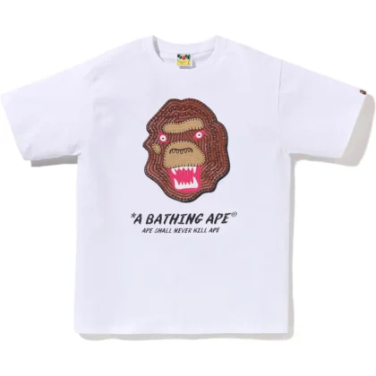 BAPE Embroidery Style Souvenir Logo Tee White