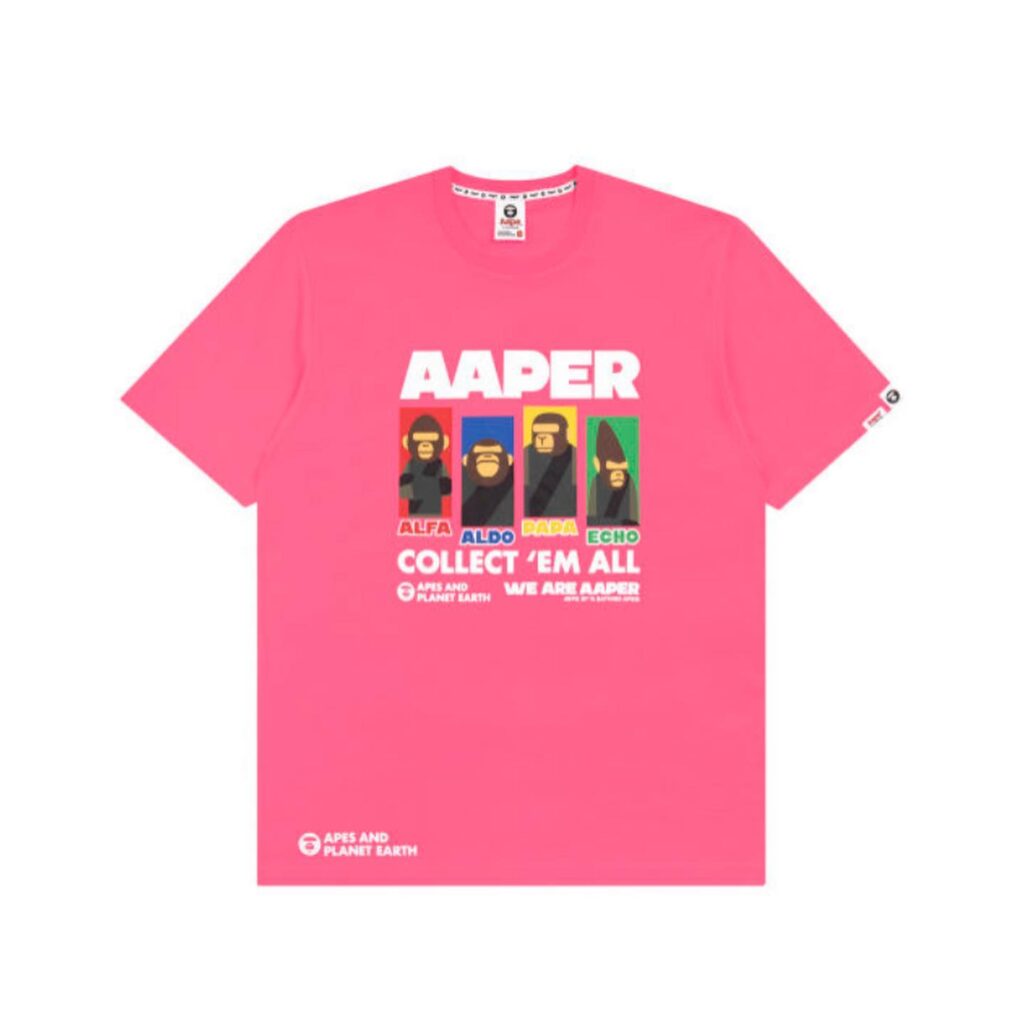 BAPE Aape Collect'em All Tee Pink