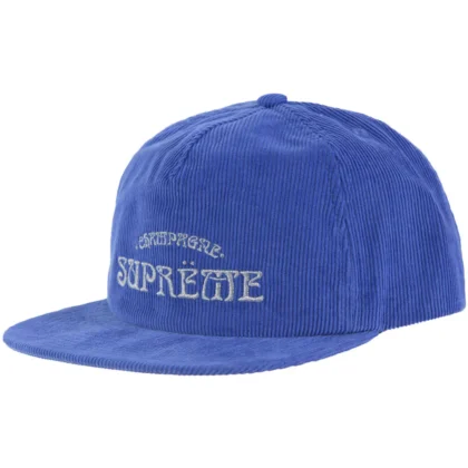 SUPREME Champagne Corduroy 5-Panel Blue