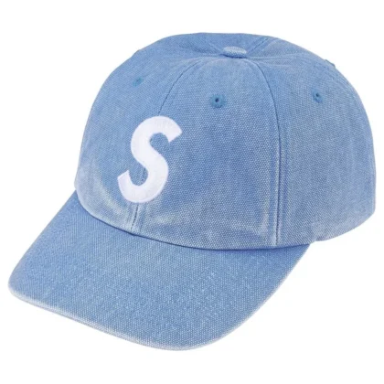 SUPREME Pigment Coated S Logo 6-Panel Blue
