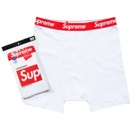 SUPREME x Hanes® Boxer Briefs (4 Pack) White