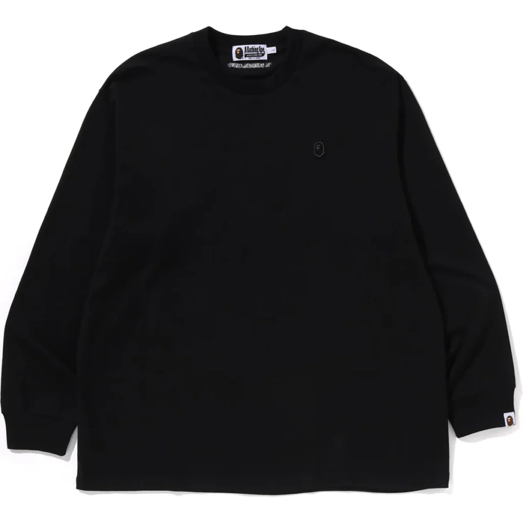 BAPE One Point Relaxed Fit LS Tee Black