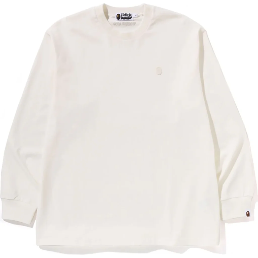 BAPE One Point Relaxed Fit LS Tee White