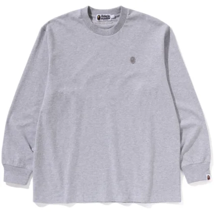 BAPE One Point Relaxed Fit LS Tee Gray