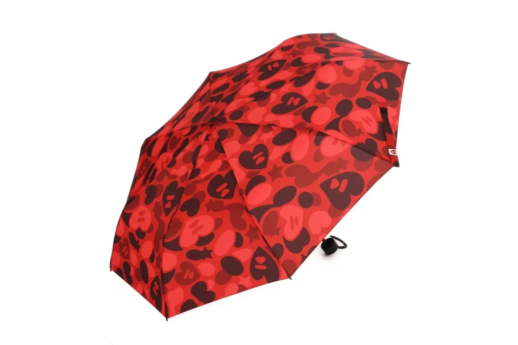 BAPE Camo Compact Umbrella Red