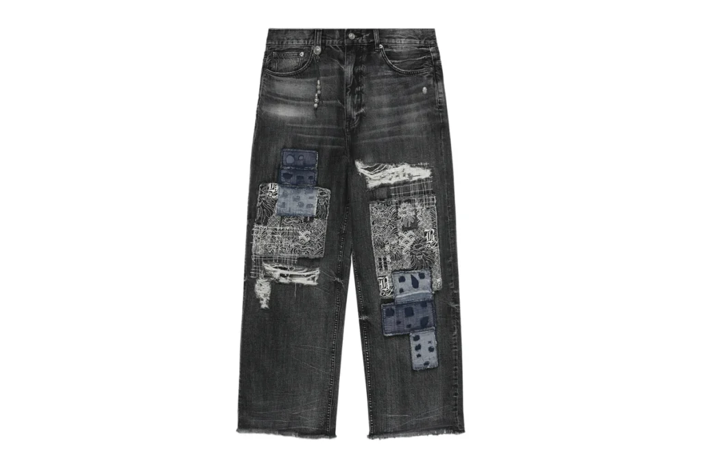 BAPE BLACK Patchwork Jeans Black