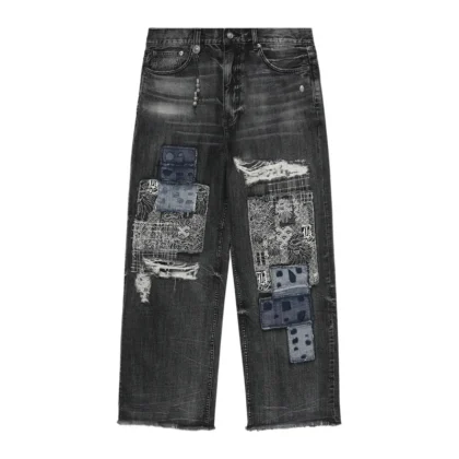 BAPE BLACK Patchwork Jeans Black