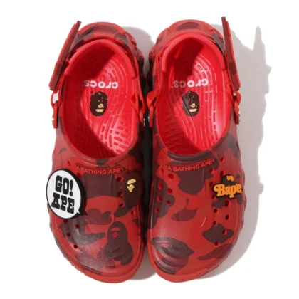 BAPE x CROCS Echo Ro Clog Red