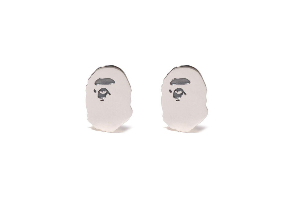 BAPE Ape Head Silver Earrings .925