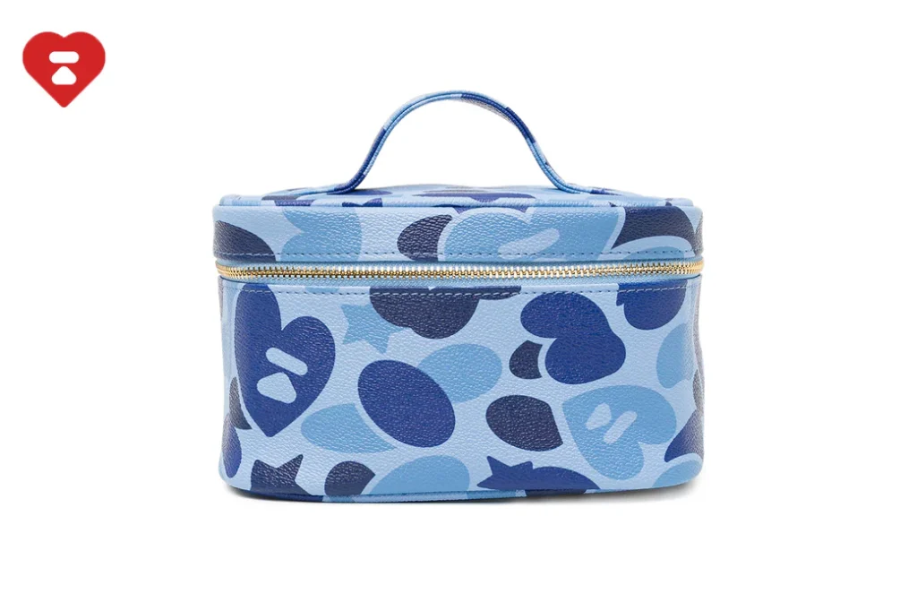 BAPE APEE Camo Printed Cosmetic Bag Blue
