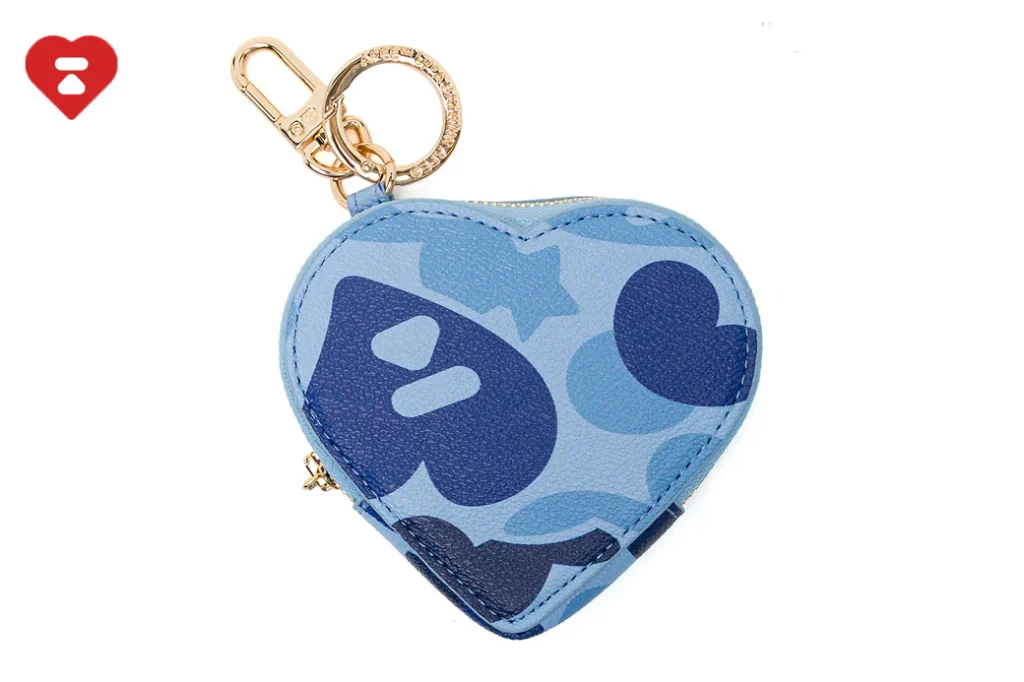 BAPE APEE Camo Printed Coins Bag Blue