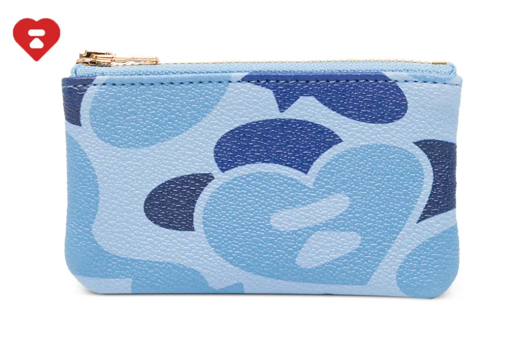 BAPE APEE Camo Printed Coins Bag Blue