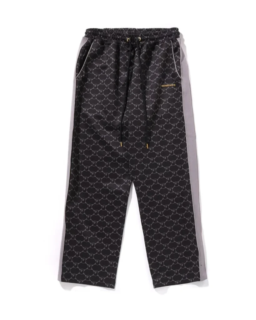 BAPE College Monogram Relaxed Fit Sweatpants Black