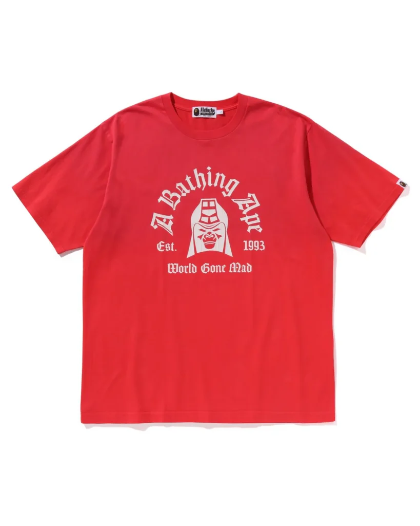 BAPE Washed Effect Tee Red