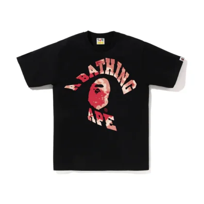 BAPE Tie Dye Twist College Tee Black