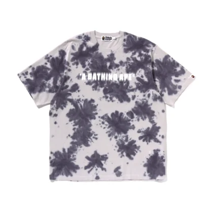 BAPE Destroyed Bleach Logo Relaxed Fit Tee Black