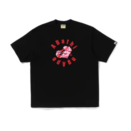 BAPE ABC Camo Heart Relaxed Fit Tee Black/Pink