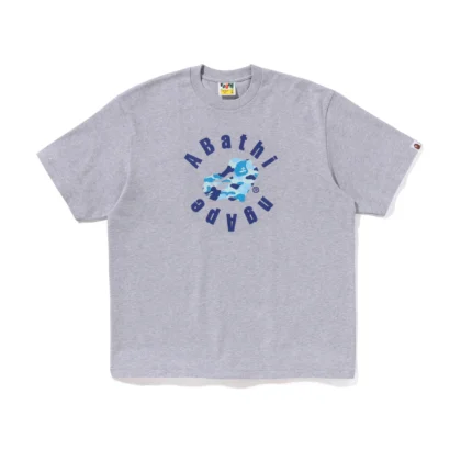 BAPE ABC Camo Heart Ape Relaxed Fit Tee Gray
