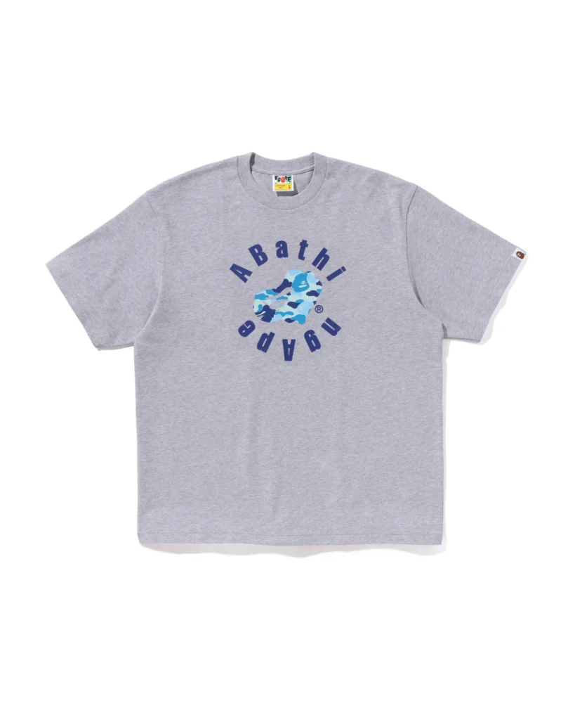 BAPE ABC Camo Heart Ape Relaxed Fit Tee Gray