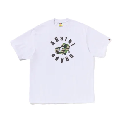 BAPE ABC Camo Heart Relaxed Fit Tee White/Green