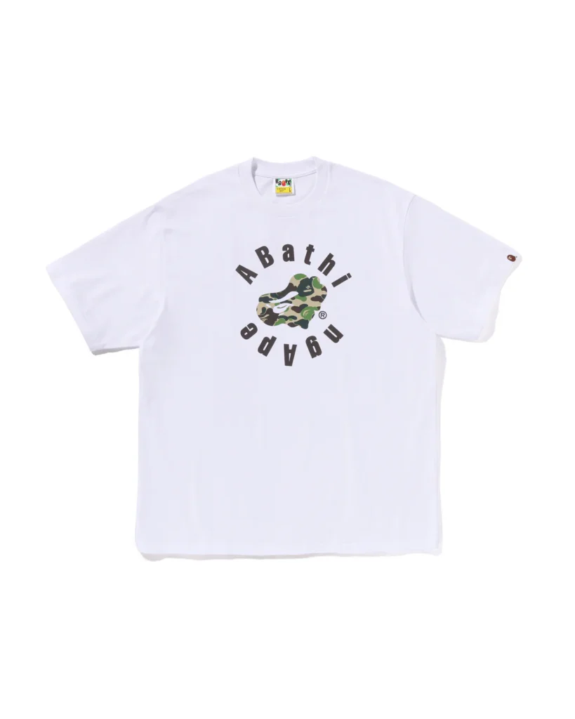 BAPE ABC Camo Heart Relaxed Fit Tee White/Green