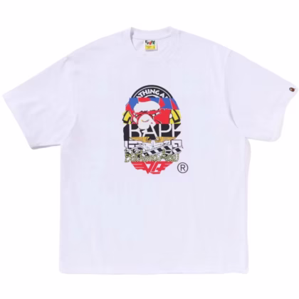 BAPE Multi Logo Ape Head Relaxed Fit White