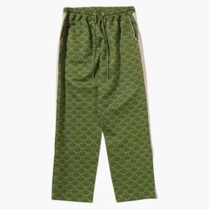 BAPE College Monogram Relaxed Fit Sweatpants Green