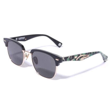 BAPE Shark #7 Sunglasses Green/Gold