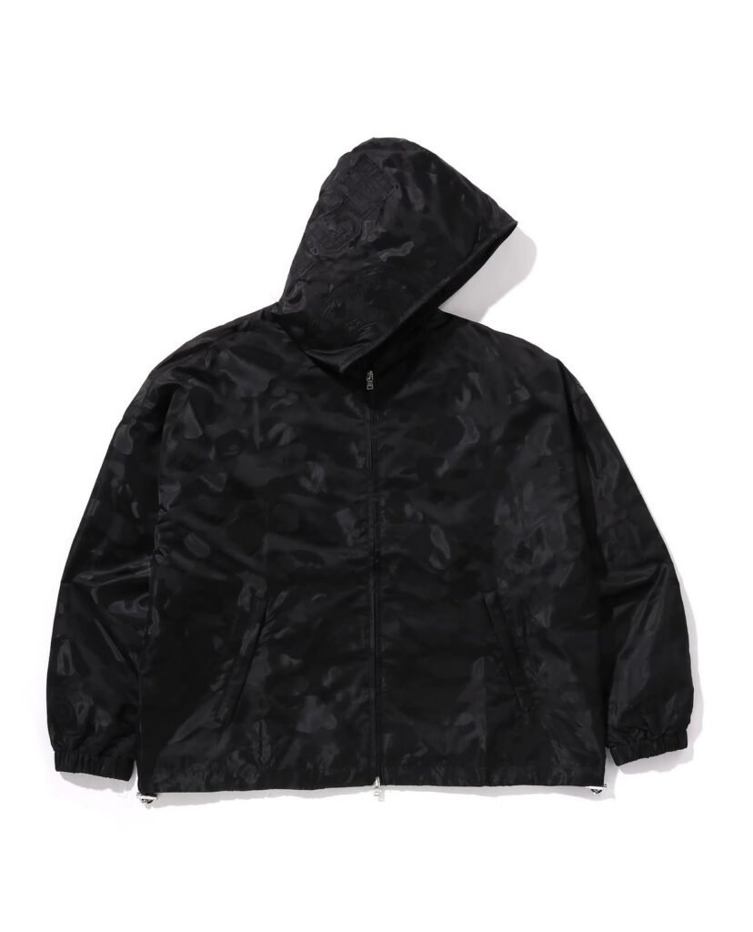 BAPE Solid Camo Shark Full Zip Jacket Black