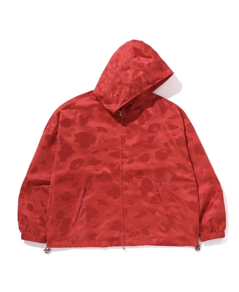 BAPE Solid Camo Shark Full Zip Jacket Red