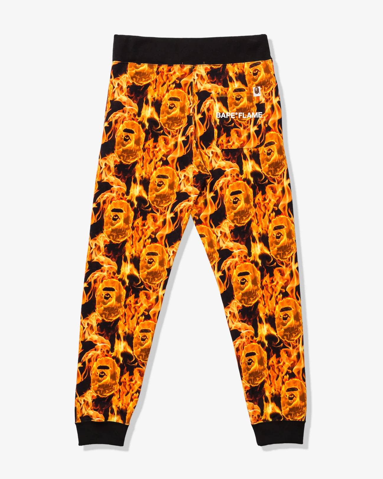 BAPE Flame Slim Sweat Pants Orange