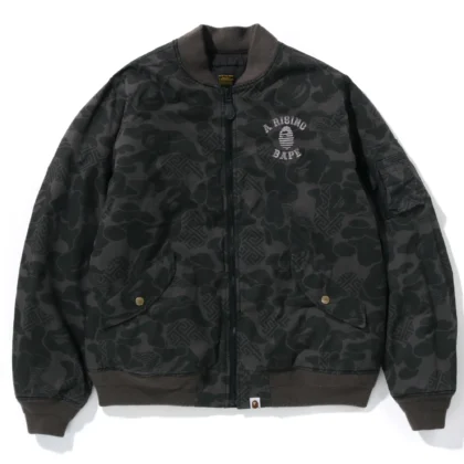 BAPE Asia Camo Bomber Black