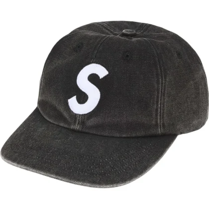 SUPREME Pigment Coated Canvas S Logo 6-Panel Black