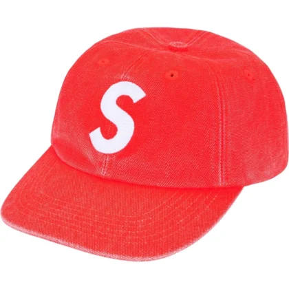 SUPREME Pigment Coated Canvas S Logo 6-Panel Red