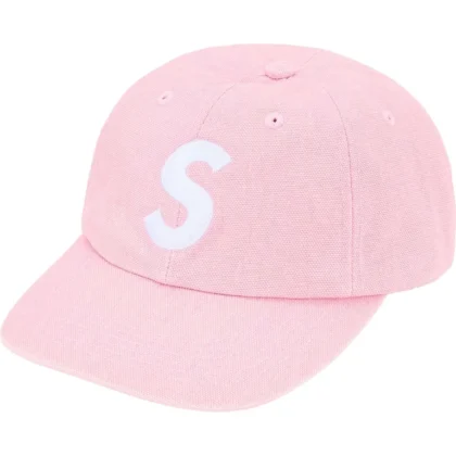 SUPREME Pigment Coated Canvas S Logo 6-Panel Pink
