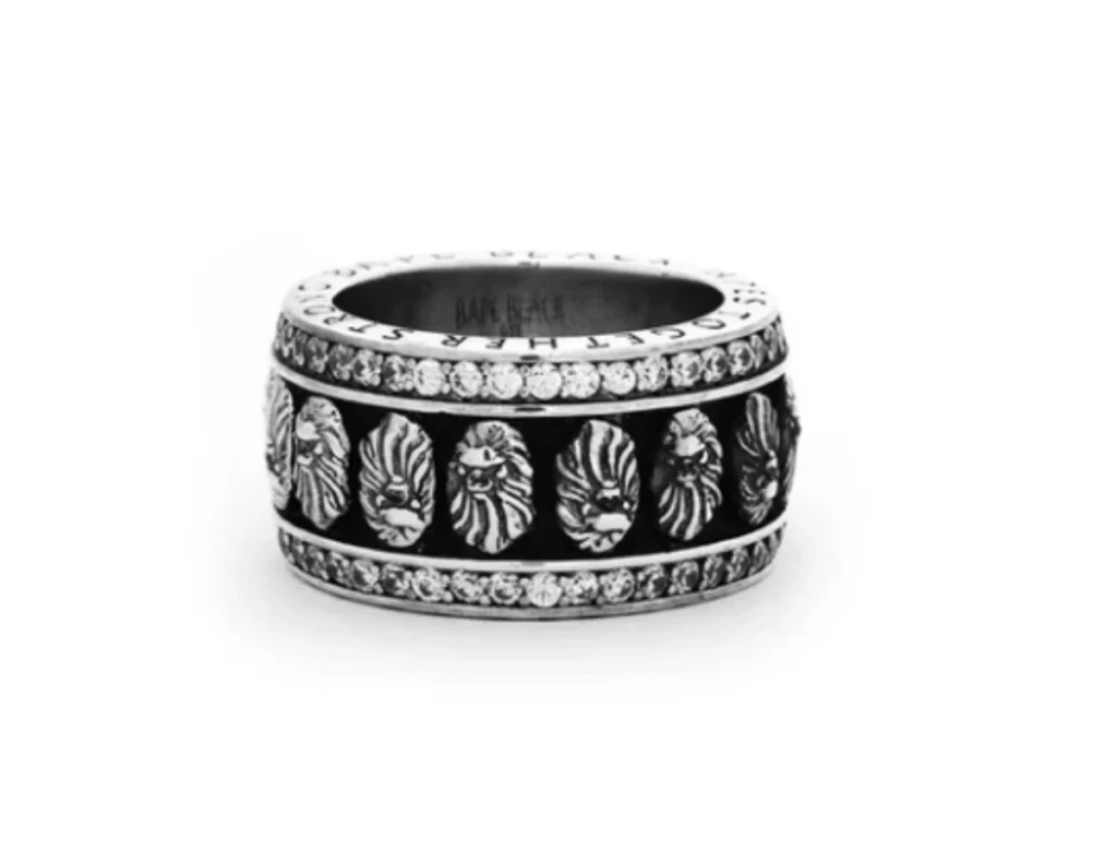 BAPE BLACK Ring Ape Head Silver .925