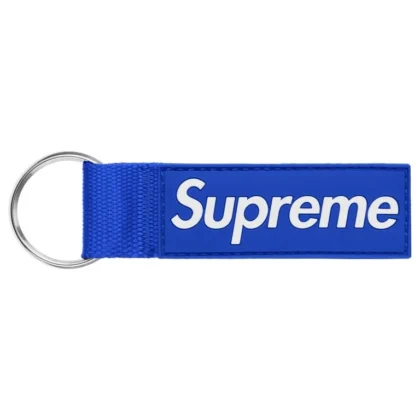 Supreme Webbing Keychain Blue