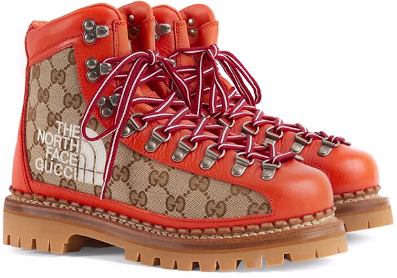 GUCCI x The North Face Lace Up Boot Monogram