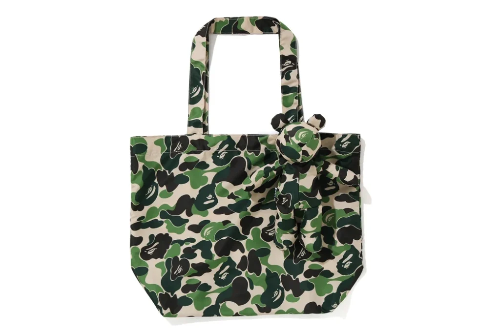 BAPE ABC Camo Bear Eco Bag Travel Green