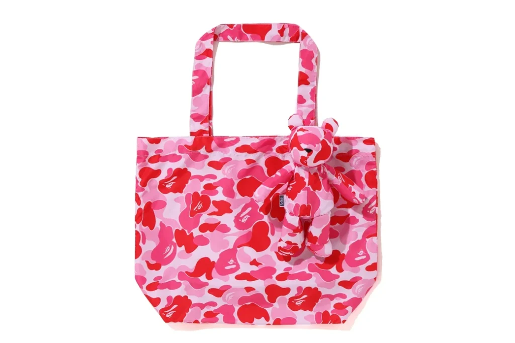 BAPE ABC Camo Bear Eco Bag Travel Pink