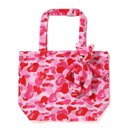 BAPE ABC Camo Bear Eco Bag Travel Pink
