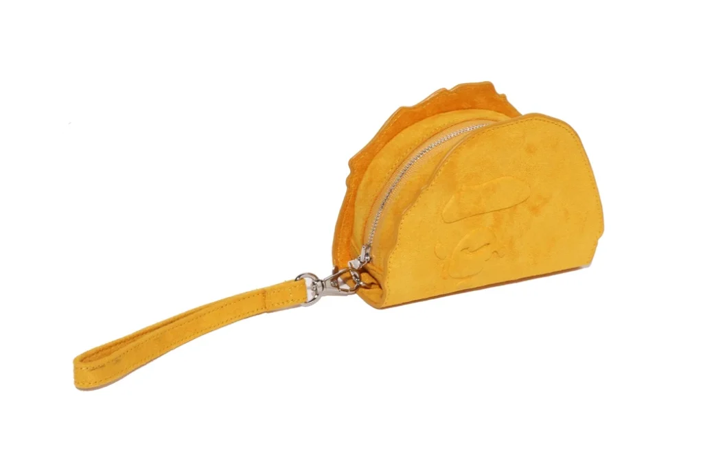 BAPE Ape Head Suede Embossed Pouch Yellow