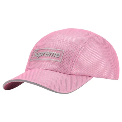 SUPREME Metallic Mesh Camp Cap Pink