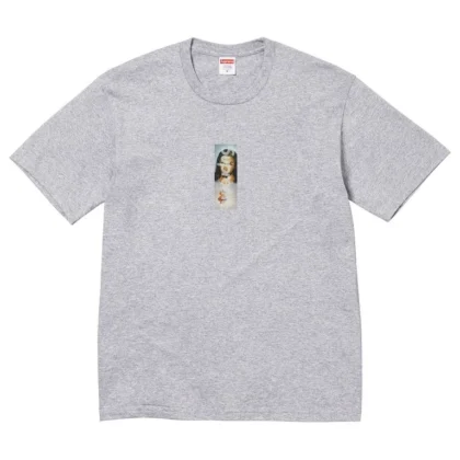 SUPREME Prayer Card Box Logo Tee Grey