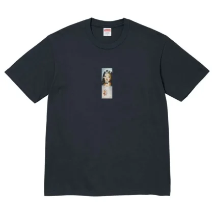 SUPREME Prayer Card Box Logo Tee Navy