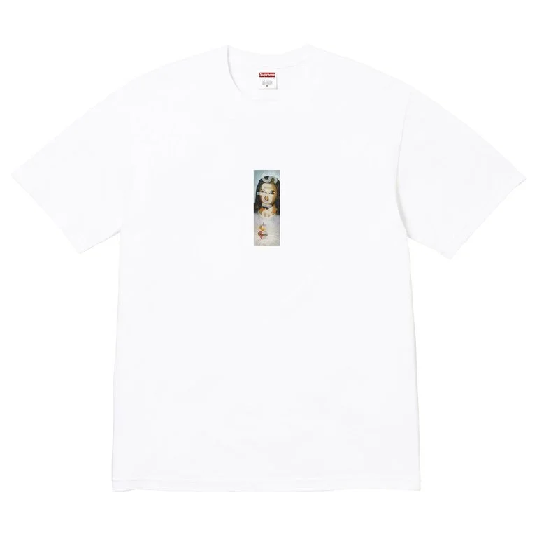 SUPREME Prayer Card Box Logo Tee White